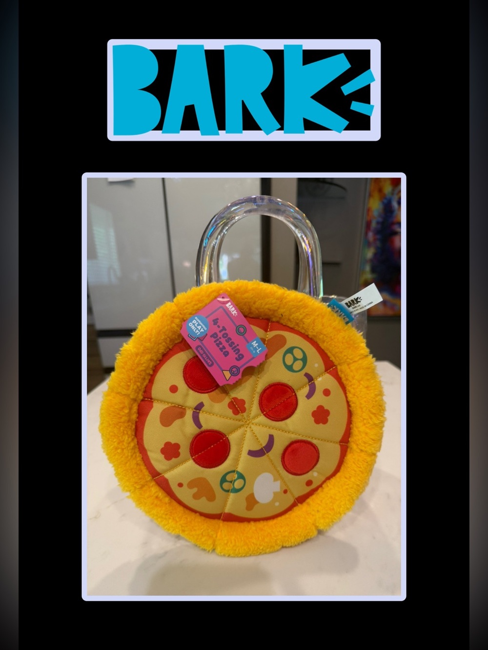 🆕 3/for $25 in a BUNDLE ~ Bark 4- Tossing Pizza Toy 🍕